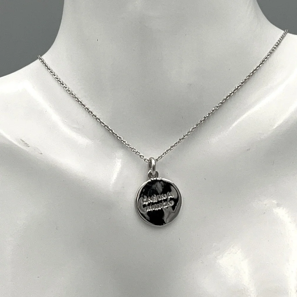 Kate Spade Monogram Necklace Silver Initial U Pendant 2034